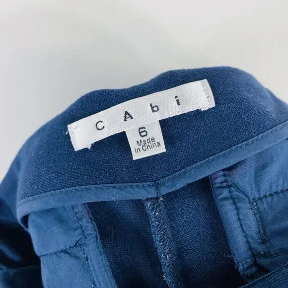 Cabi Ankle Pants 6 Navy Blue Newport 814 Casual Career